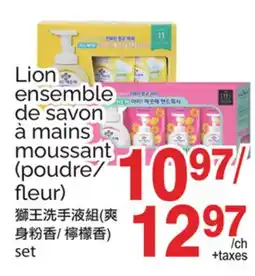 T&T Supermarket LION ENSEMBLE DE SAVON À MAINS MOUSSANT (POUDRE/ FLEUR), SET offer