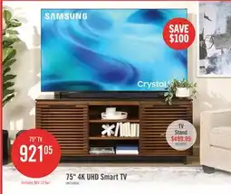 The Brick SAMSUNG 75 U8000H Crystal UHD 4K Smart Tizen TV (UN75U8000HFXZC) – 2026 Model offer