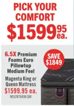 The Brick Magenta King or Queen Mattress offer