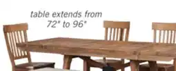 The Brick Cedar 6pc Dining Set with Table, Bench & 4 Chairs, Pine Wood, Trestle-Base, 72.07W - Brown offer