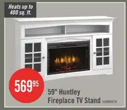 The Brick Huntley 59 Electric Fireplace TV Stand with Storage and Cable Management for TVs up to 65- White offer