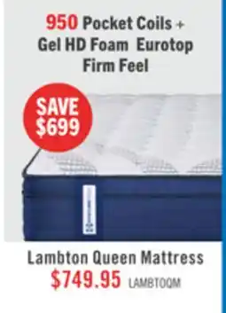The Brick Sealy Posturepedic 950 Series Lambton Eurotop Firm Queen Mattress offer