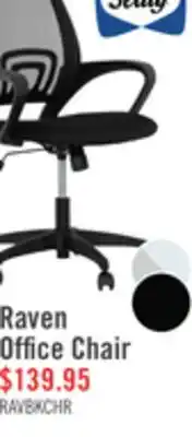 The Brick Sealy Raven 25.2 Adjustable Ergonomic Office Chair with Mesh Padding - Black offer