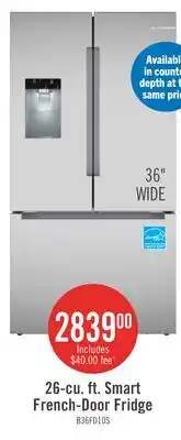 The Brick Bosch 26-cu. ft. Smart French-Door Fridge offer