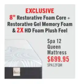 The Brick Spa 12 Queen Mattress offer