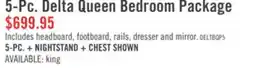 The Brick Delta 6pc Bedroom Set with Bed, Dresser, Mirror & Nightstand, Black - Queen Size offer