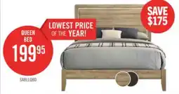 The Brick Sable Panel Bed with Headboard & Frame, Light Brown - Queen Size offer