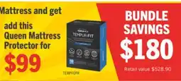 The Brick Tempur-Pedic TEMPUR-FIT Waterproof Queen Mattress Protector offer