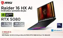 Canada Computers msi raider 16 hx ai offer