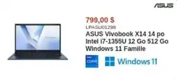 Canada Computers Asus vivobook x14 14 po intel i7-1355u 12 go 512 go windows 11 famille offer