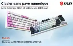 Canada Computers msi clavier de jeu ms forge gk600 tk w sky us offer