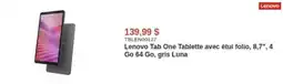 Canada Computers Lenovo Tab One Tablet with folio case, 8.7", 4 Go 64 Go, gris Luna offer