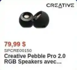 Canada Computers Creative Pebble Pro 2.0 RGB Speakers offer