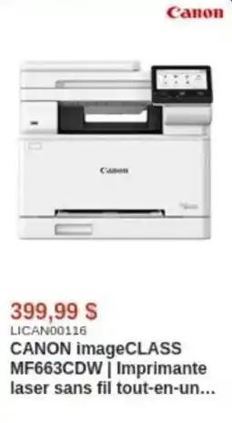 Canada Computers Canon imageCLASS MF663CDW offer