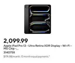 Staples Apple iPad Pro 13 - Ultra Retina XDR Display - Wi-Fi - M5 Chip - ... offer