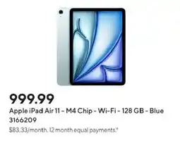 Staples Apple iPad Air 11 - M4 Chip - Wi-Fi - 128 GB - Blue offer