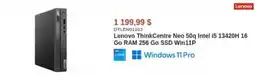Canada Computers Lenovo ThinkCentre Neo 50q Intel i5 13420H 16 Go RAM 256 Go SSD Win11P offer