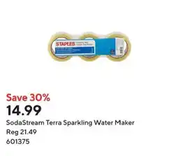 Staples Sodastream terra sparkling water maker offer