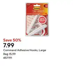 Staples Command Adhesive Hooks, Large offer