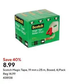 Staples Scotch magic tape offer