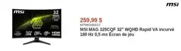 Canada Computers msi mag 325cqf 32" wqhd rapid va incurvé offer