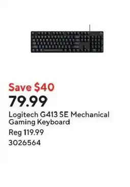 Staples Logitech G413 SE Mechanical Gaming Keyboard offer