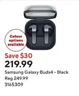 Staples Samsung Galaxy Buds4 - Black offer