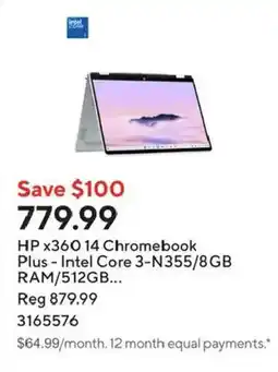 Staples Hp x360 14 chromebook plus offer