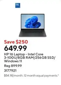 Staples Hp 16 laptop offer