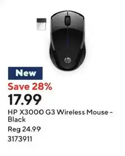 Staples Hp x3000 g3 wireless mouse - black offer