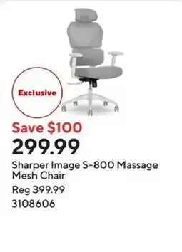 Staples Sharper Image S-800 Massage Mesh Chair offer
