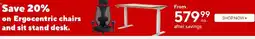 Staples Ergocentric chairs and sit stand desk offer