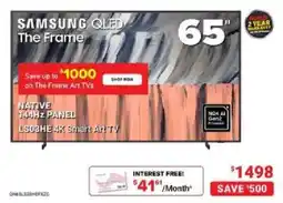 Visions Electronics Samsung QLED The Frame offer