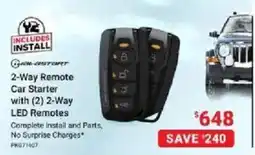 Visions Electronics Car-Start 2-Way Remote Car Starter with (2) 2-Way LED Remotes offer