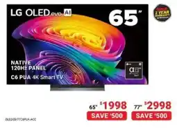 Visions Electronics lg oled evo ai c6 pua 4k smart tv offer