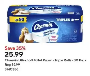 Charmin ultra soft toilet paper - triple rolls