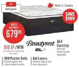 The Brick Beautyrest GL4 Eurotop offer