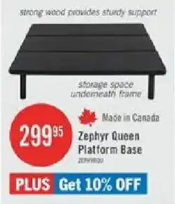 Zephyr Queen Platform Base