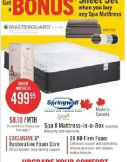 The Brick Springwall Spa 8 Mattress-in-a-Box offer