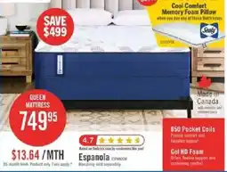 The Brick Sealy Espanola queen mattress offer