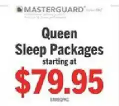 The Brick Masterguard queen sleep packages offer