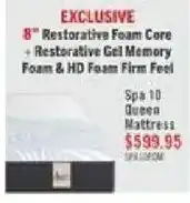 The Brick Exclusive 8" Restorative Foam Core + Restorative Gel Memory Foam & HD Foam Firm Feel offer