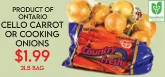 Country Fresh cello carrot or cooking onions
