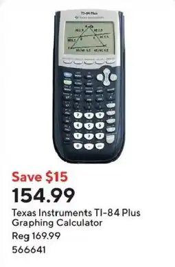 Staples Texas Instruments TI-84 Plus Graphing Calculator offer