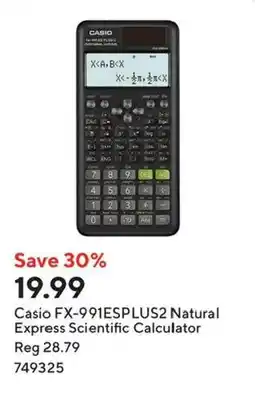 Staples Casio FX-991ESPLUS2 Natural Express Scientific Calculator offer