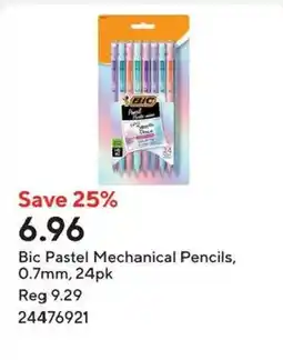 Staples Bic Pastel Mechanical Pencils offer