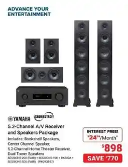 Visions Electronics Yamaha 5.2-Channel A/V Receiver and Speakers Package offer
