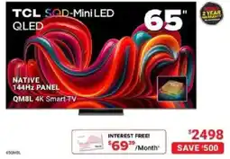 Visions Electronics Tcl qled 65" mini led offer