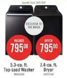 The Brick Laundry Team Washer and Dryer offer