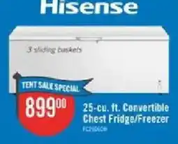 The Brick Hisense 25-cu. ft. Convertible Chest Fridge/Freezer offer